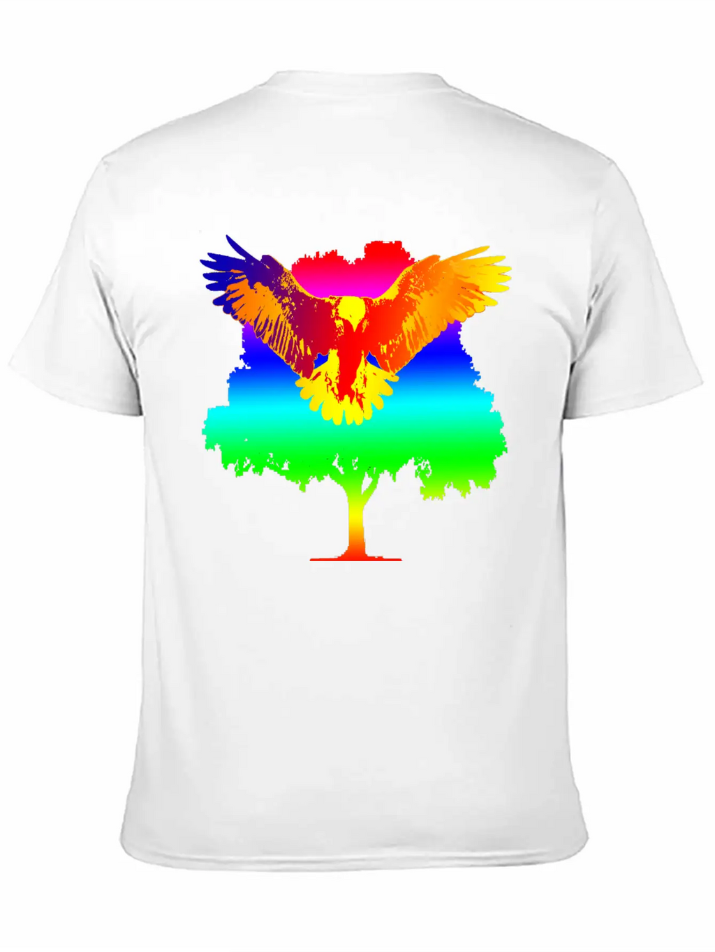 Eagle And Tree Breathable Graphic T-Shirt – Perfect For Casual Days
