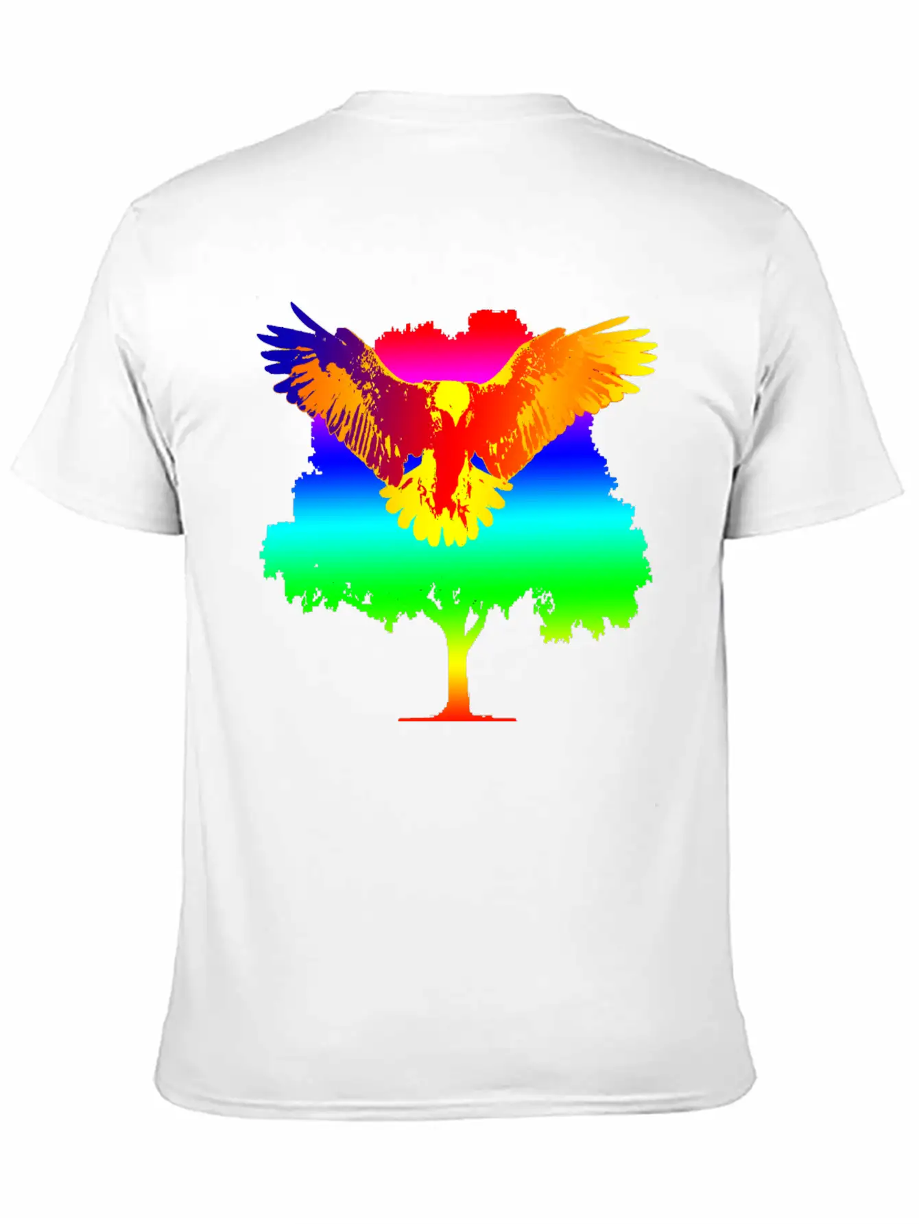 Eagle And Tree Breathable Graphic T-Shirt – Perfect For Casual Days