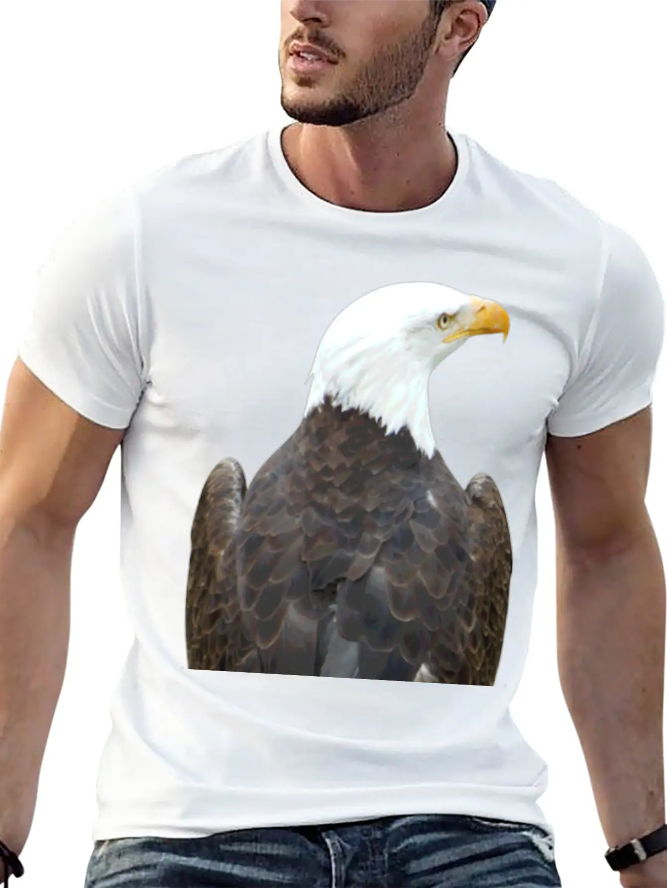 Eagle Behind Falcon Falconer Bald Eagle Relaxed Everyday Tee – Lightweight And Durable Cotton