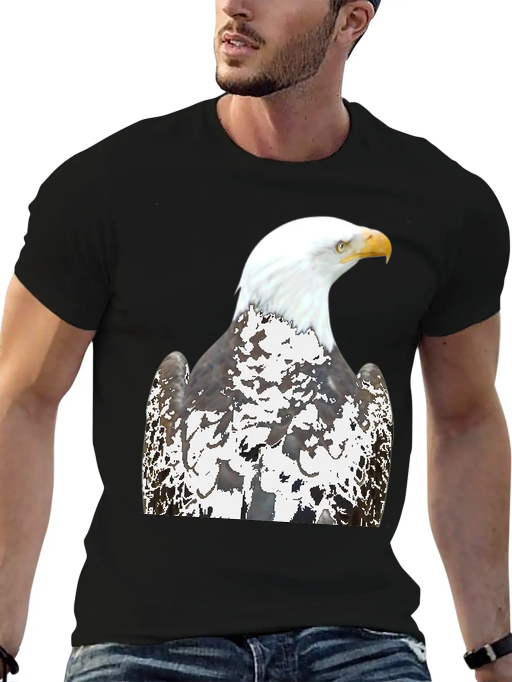 Eagle Behind Falcon Falconer Bald Eagle Relaxed Everyday Tee – Lightweight And Durable Cotton