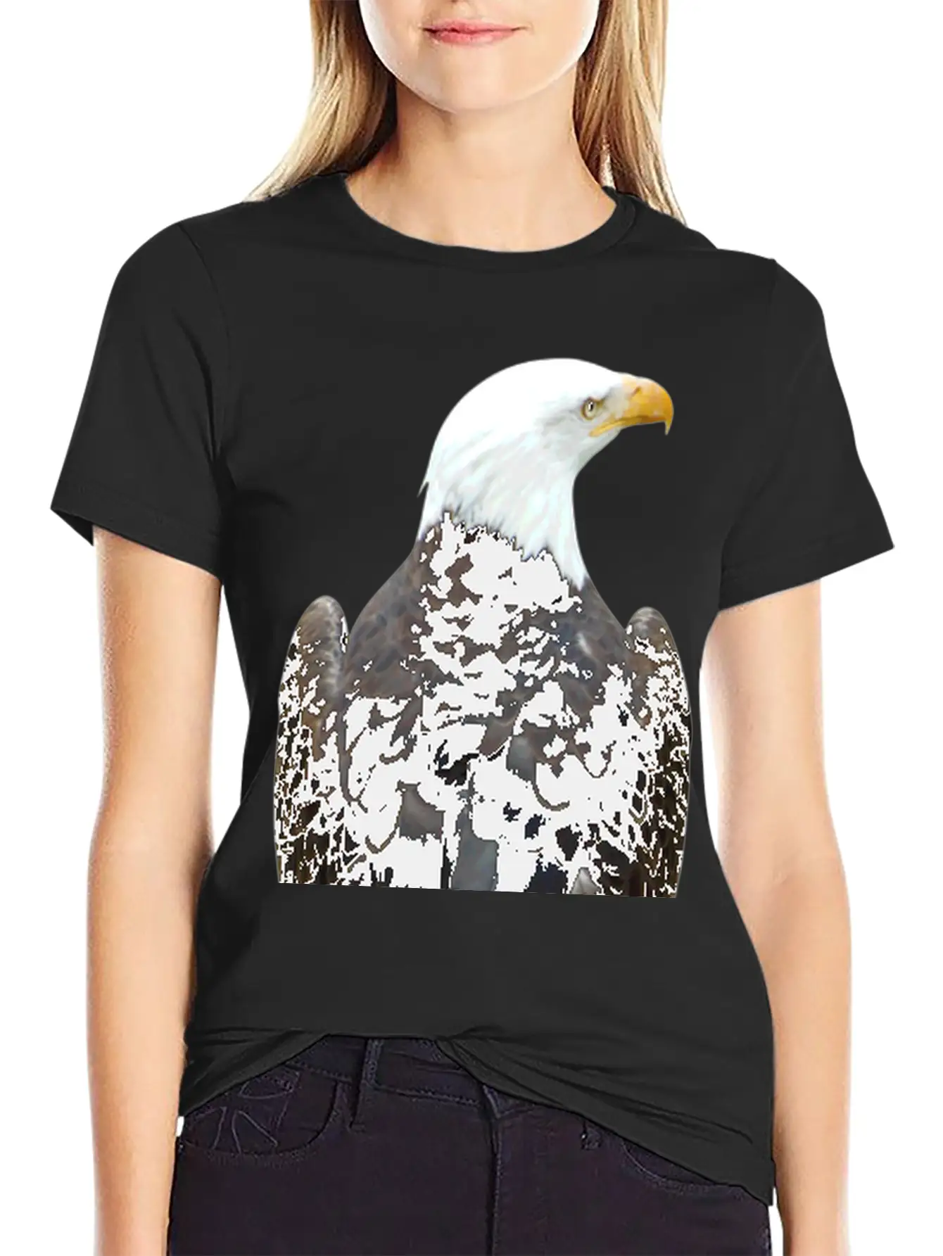 Eagle Behind Falcon Falconer Bald Eagle Relaxed Everyday Tee – Lightweight And Durable Cotton
