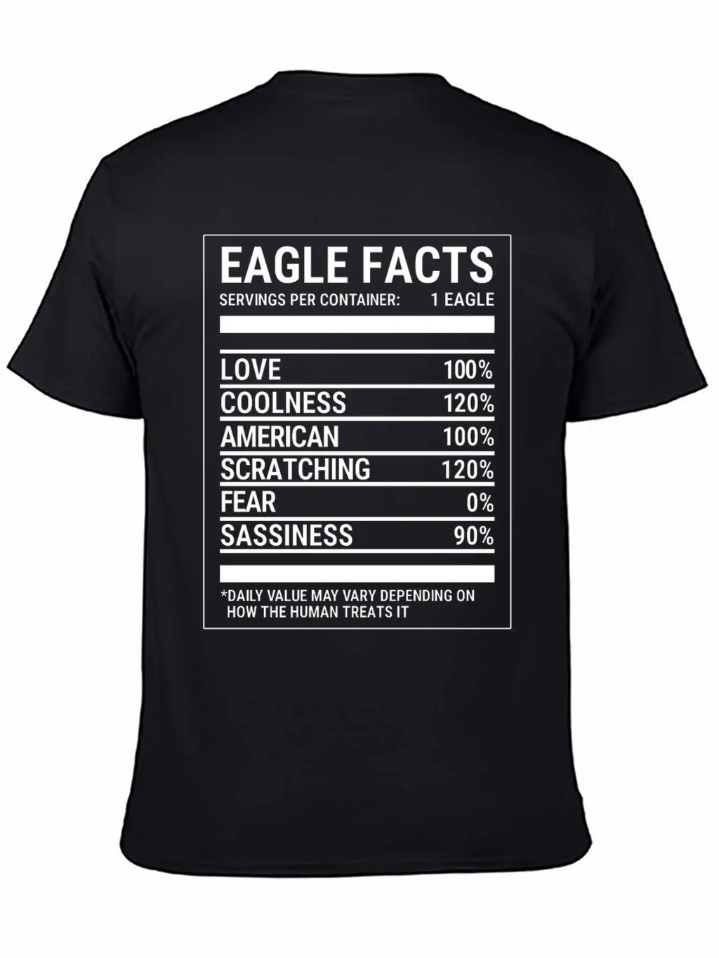 Eagle Nutritional Facts Cool Eagle Basic Graphic T-Shirt – Daily Comfort In Soft Cotton