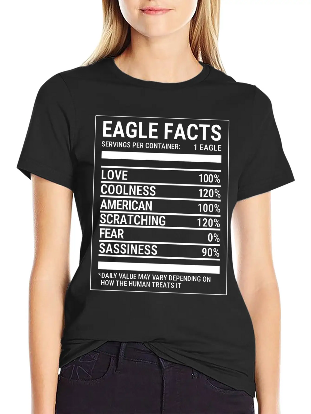 Eagle Nutritional Facts Cool Eagle Basic Graphic T-Shirt – Daily Comfort In Soft Cotton