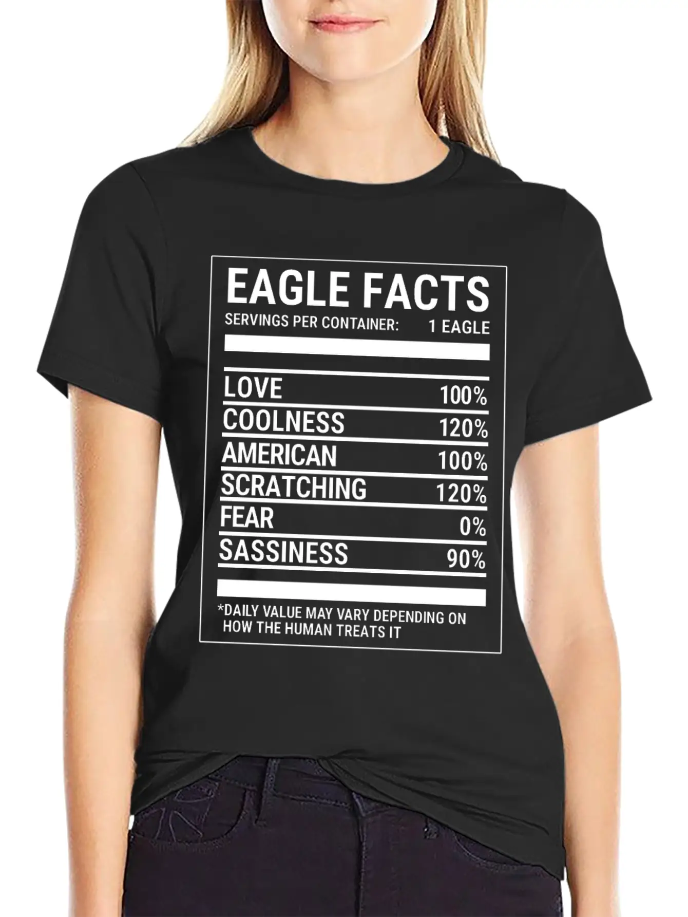 Eagle Nutritional Facts Cool Eagle Basic Graphic T-Shirt – Daily Comfort In Soft Cotton