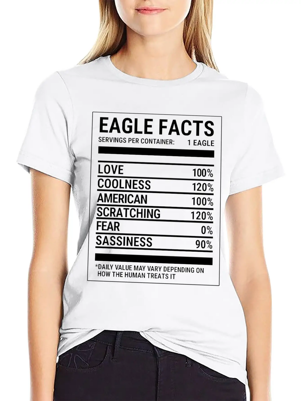 Eagle Nutritional Facts Cool Eagle Basic Graphic T-Shirt – Daily Comfort In Soft Cotton