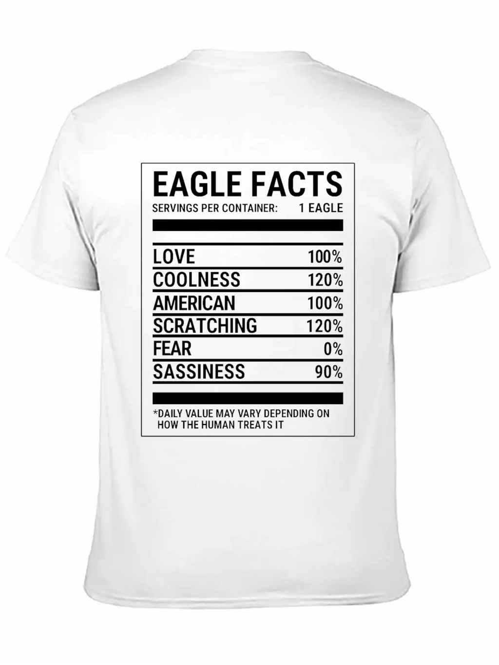 Eagle Nutritional Facts Cool Eagle Basic Graphic T-Shirt – Daily Comfort In Soft Cotton