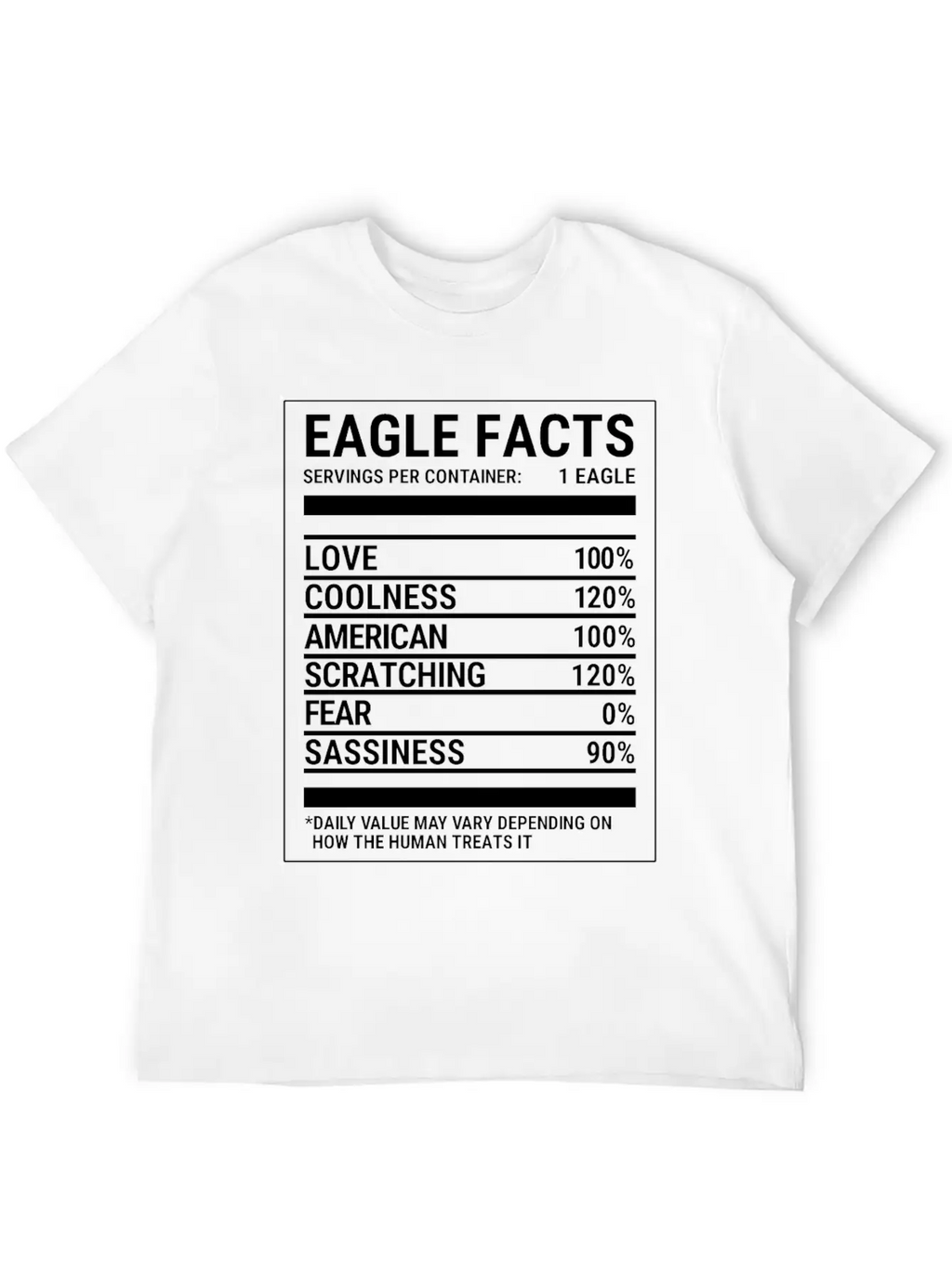 Eagle Nutritional Facts Cool Eagle Basic Graphic T-Shirt – Daily Comfort In Soft Cotton