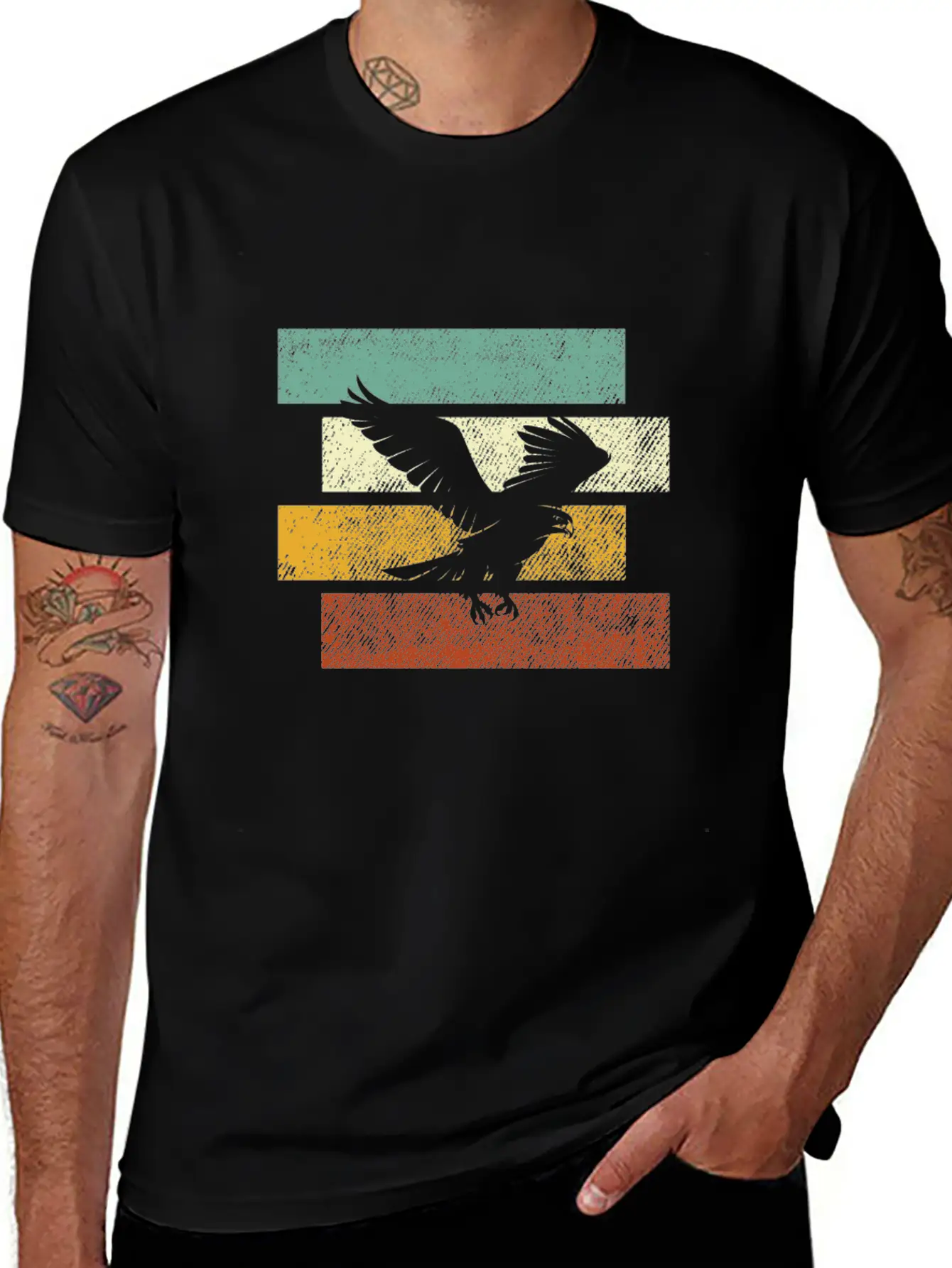 Eagle Retro Basic Graphic T-Shirt – Daily Comfort In Soft Cotton