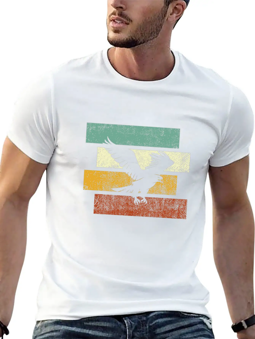 Eagle Retro Basic Graphic T-Shirt – Daily Comfort In Soft Cotton