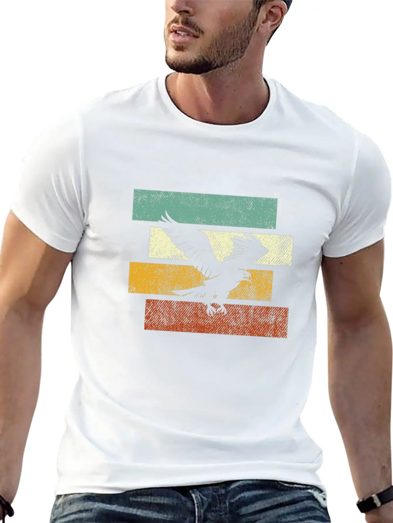 Eagle Retro Basic Graphic T-Shirt – Daily Comfort In Soft Cotton
