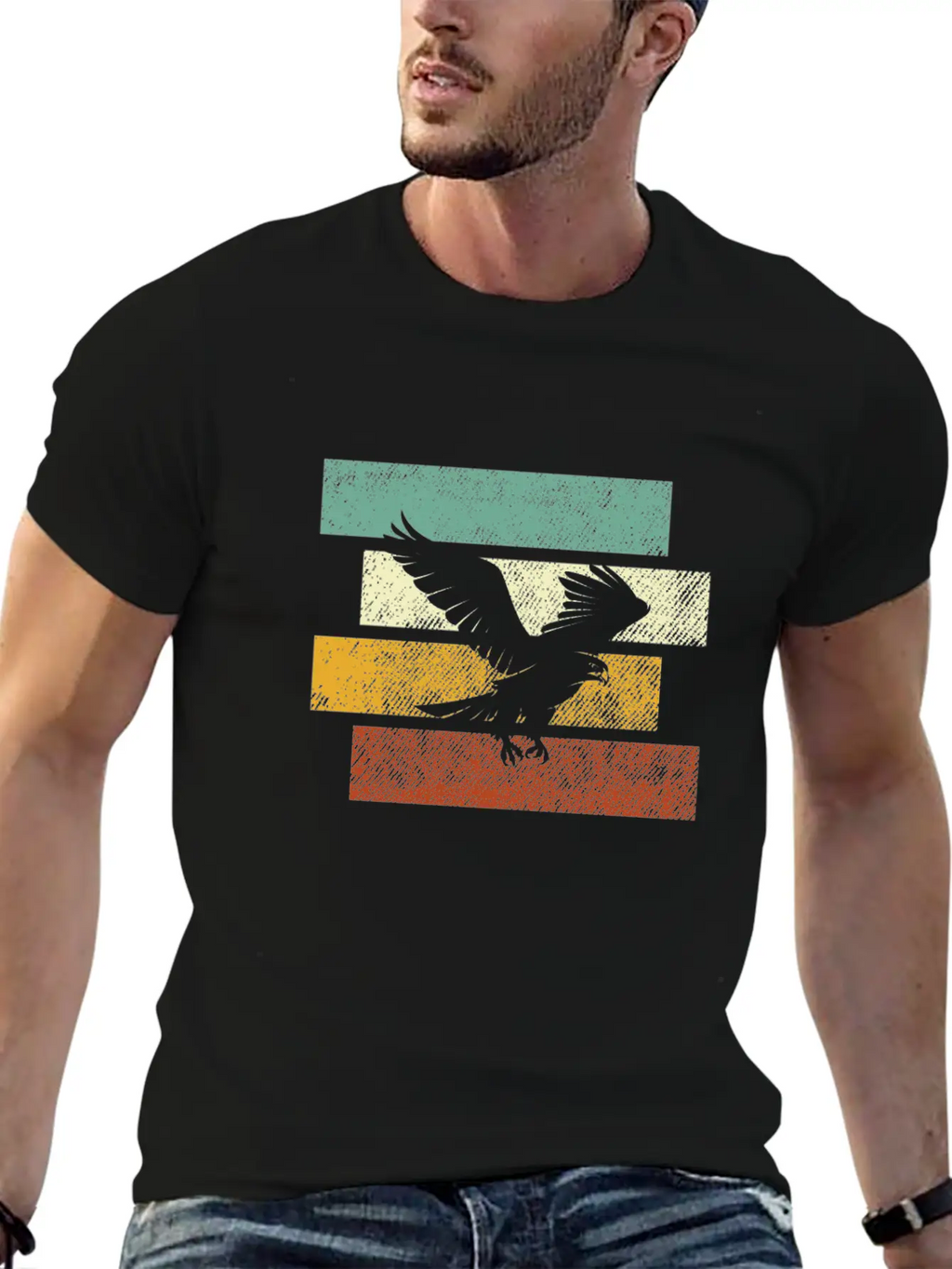 Eagle Retro Basic Graphic T-Shirt – Daily Comfort In Soft Cotton