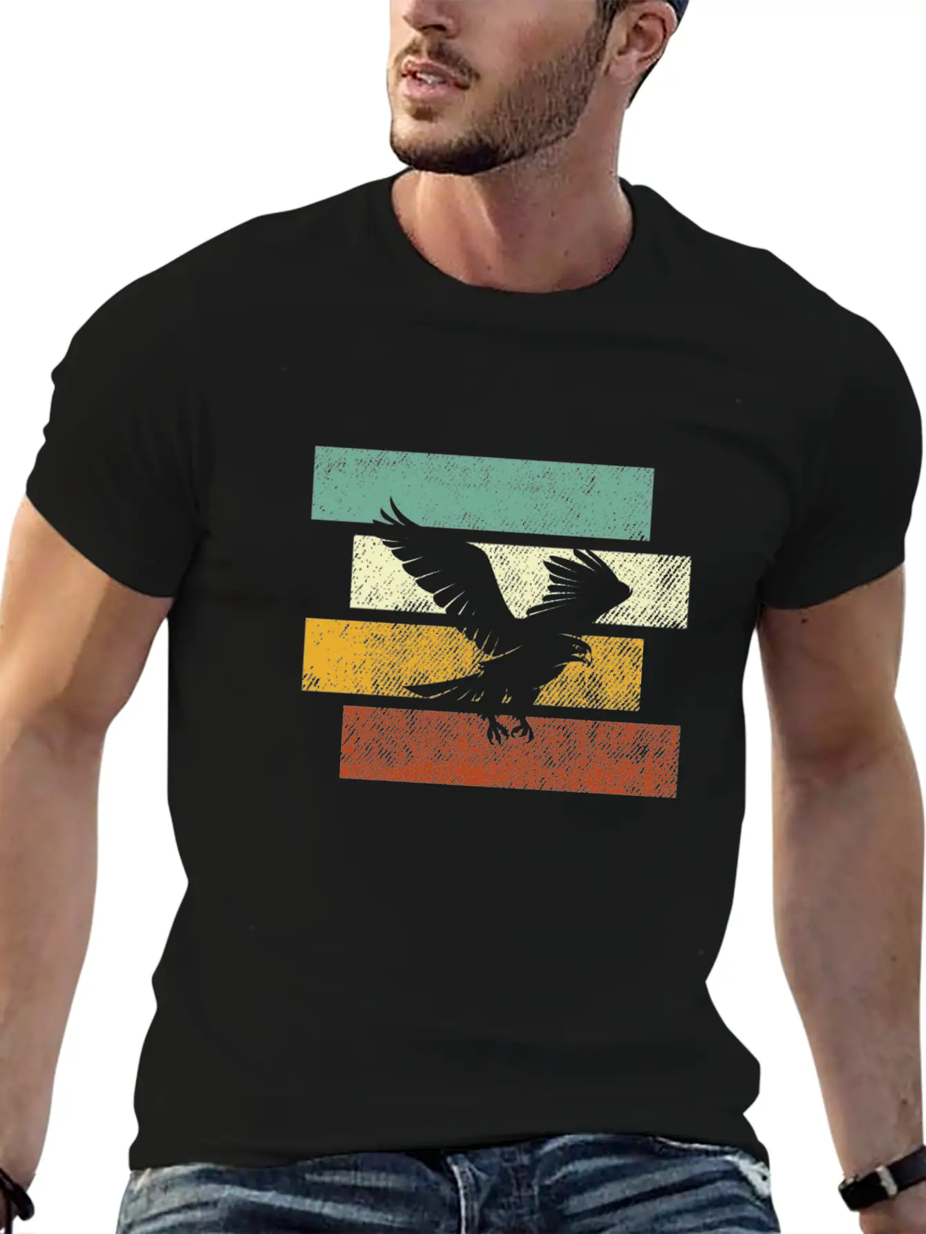 Eagle Retro Basic Graphic T-Shirt – Daily Comfort In Soft Cotton