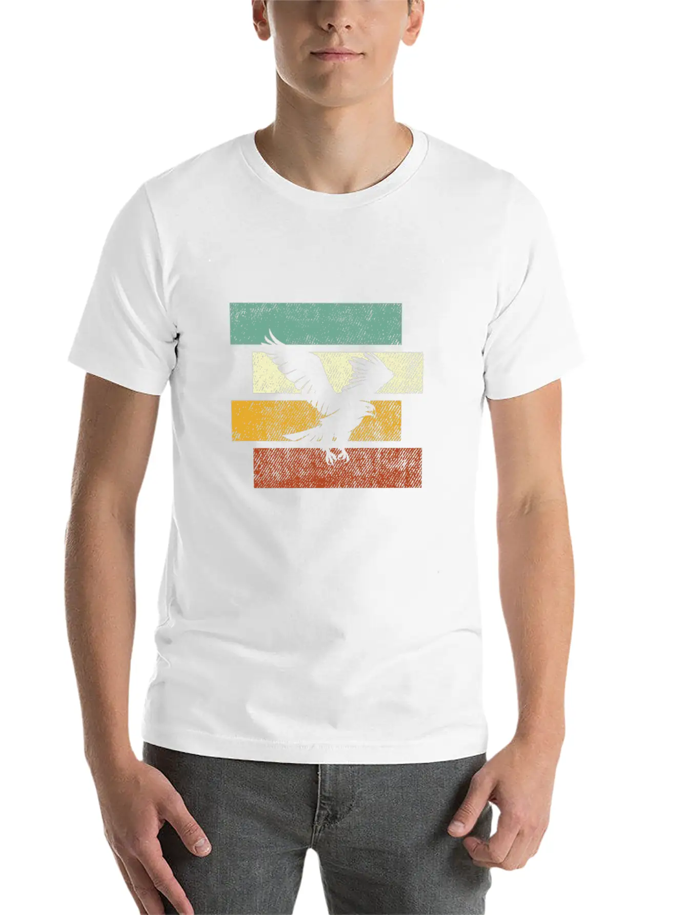 Eagle Retro Basic Graphic T-Shirt – Daily Comfort In Soft Cotton