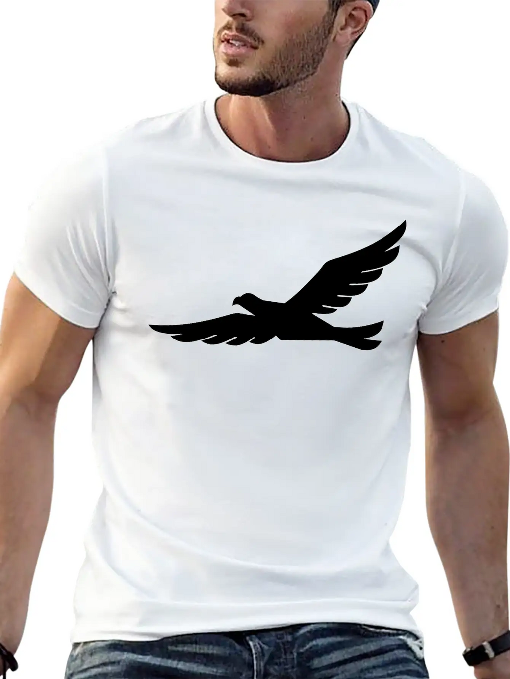 Eagle Silhouette Stylish Everyday T-Shirt – Unisex Basic Cotton Tee