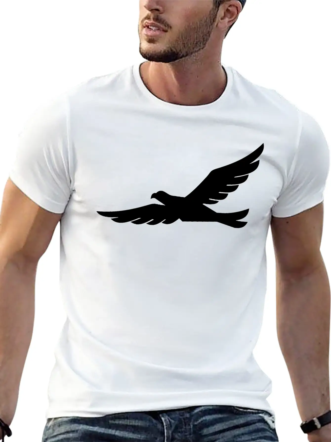 Eagle Silhouette Stylish Everyday T-Shirt – Unisex Basic Cotton Tee