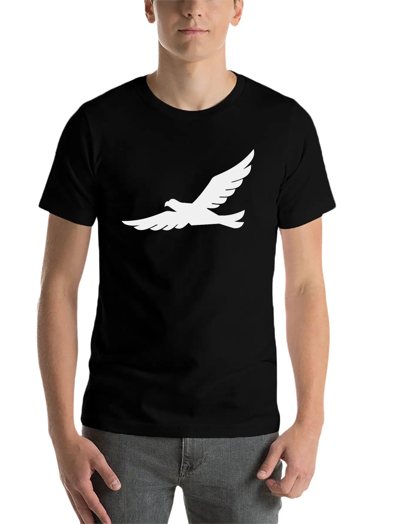 Eagle Silhouette Stylish Everyday T-Shirt – Unisex Basic Cotton Tee