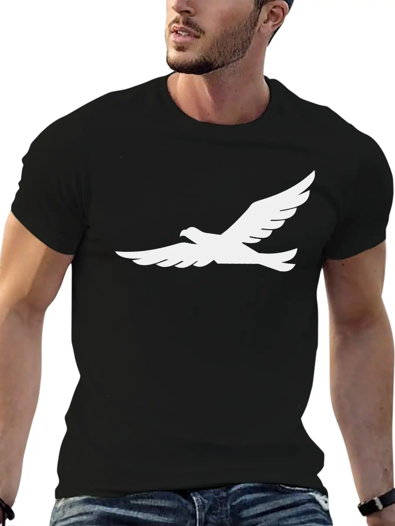 Eagle Silhouette Stylish Everyday T-Shirt – Unisex Basic Cotton Tee
