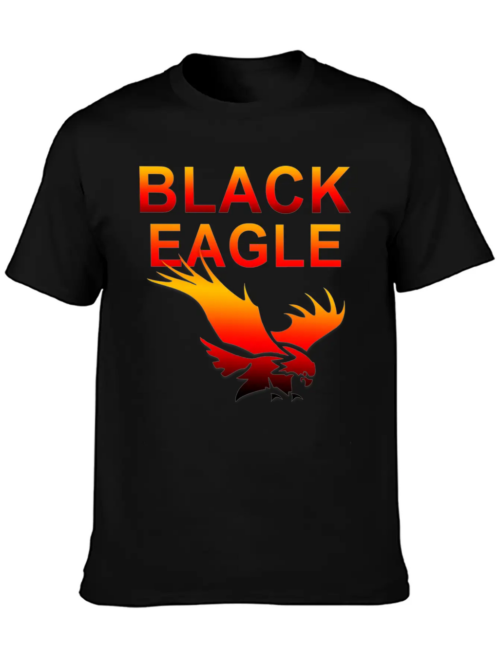 EAGLE....BLACK EAGLE Basic Graphic T-Shirt – Daily Comfort In Soft Cotton