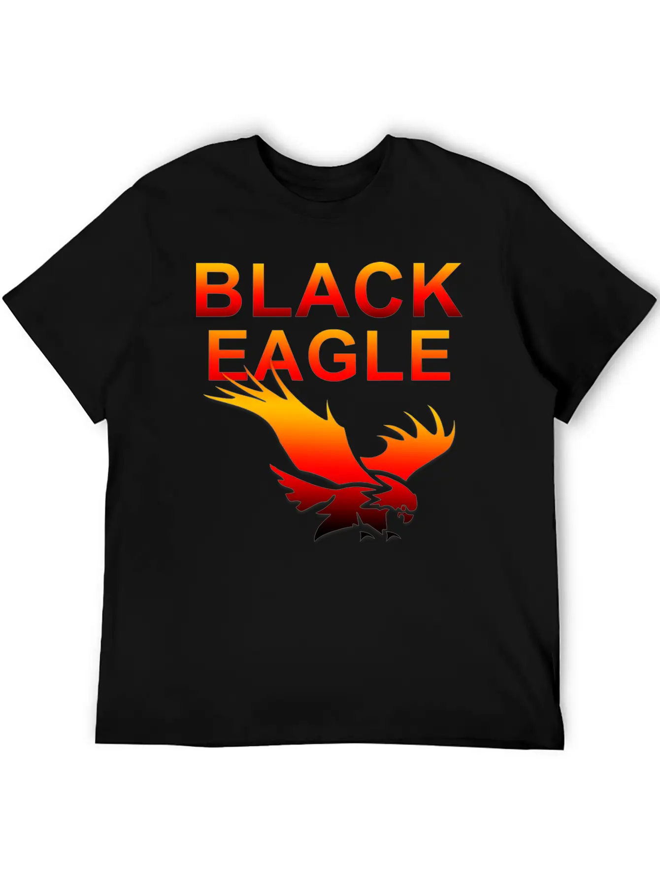 EAGLE....BLACK EAGLE Basic Graphic T-Shirt – Daily Comfort In Soft Cotton
