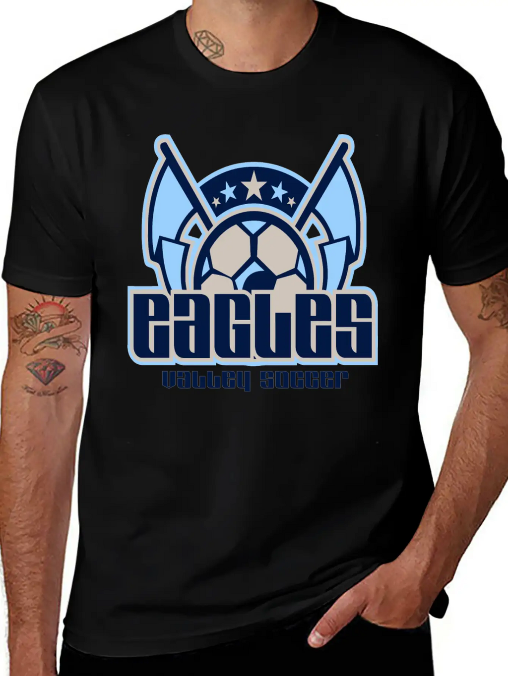 Eagles Valley Soccer Essential Cotton Tee For Daily Outfits – Unisex Style
