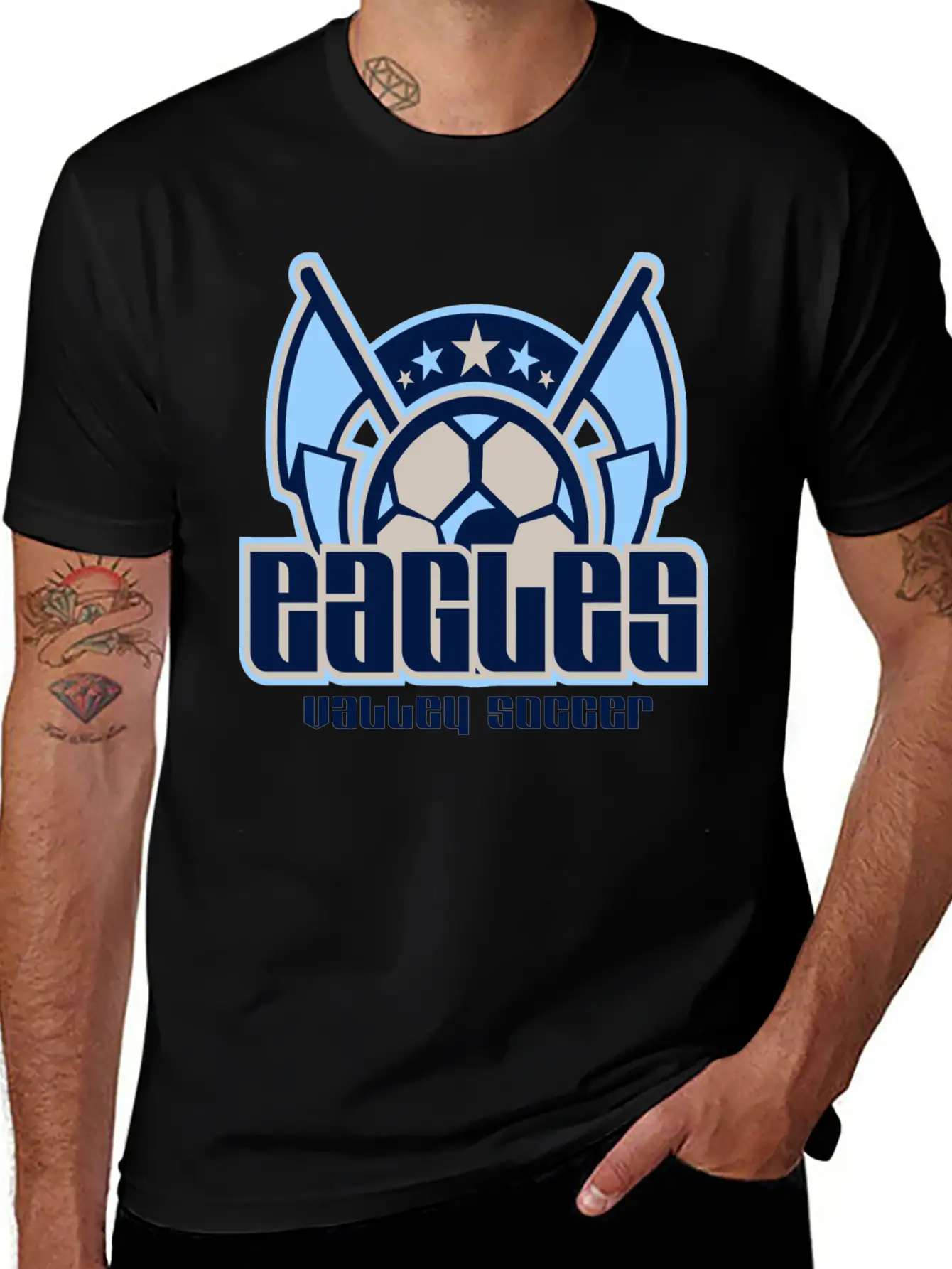 Eagles Valley Soccer Essential Cotton Tee For Daily Outfits – Unisex Style
