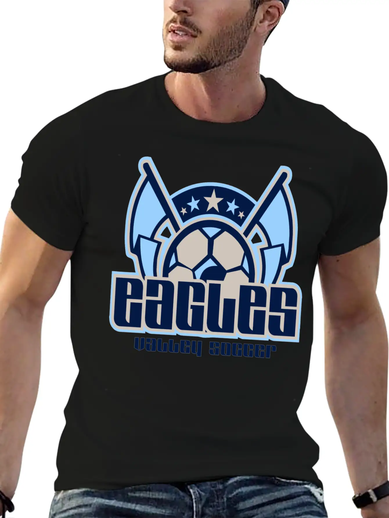 Eagles Valley Soccer Essential Cotton Tee For Daily Outfits – Unisex Style