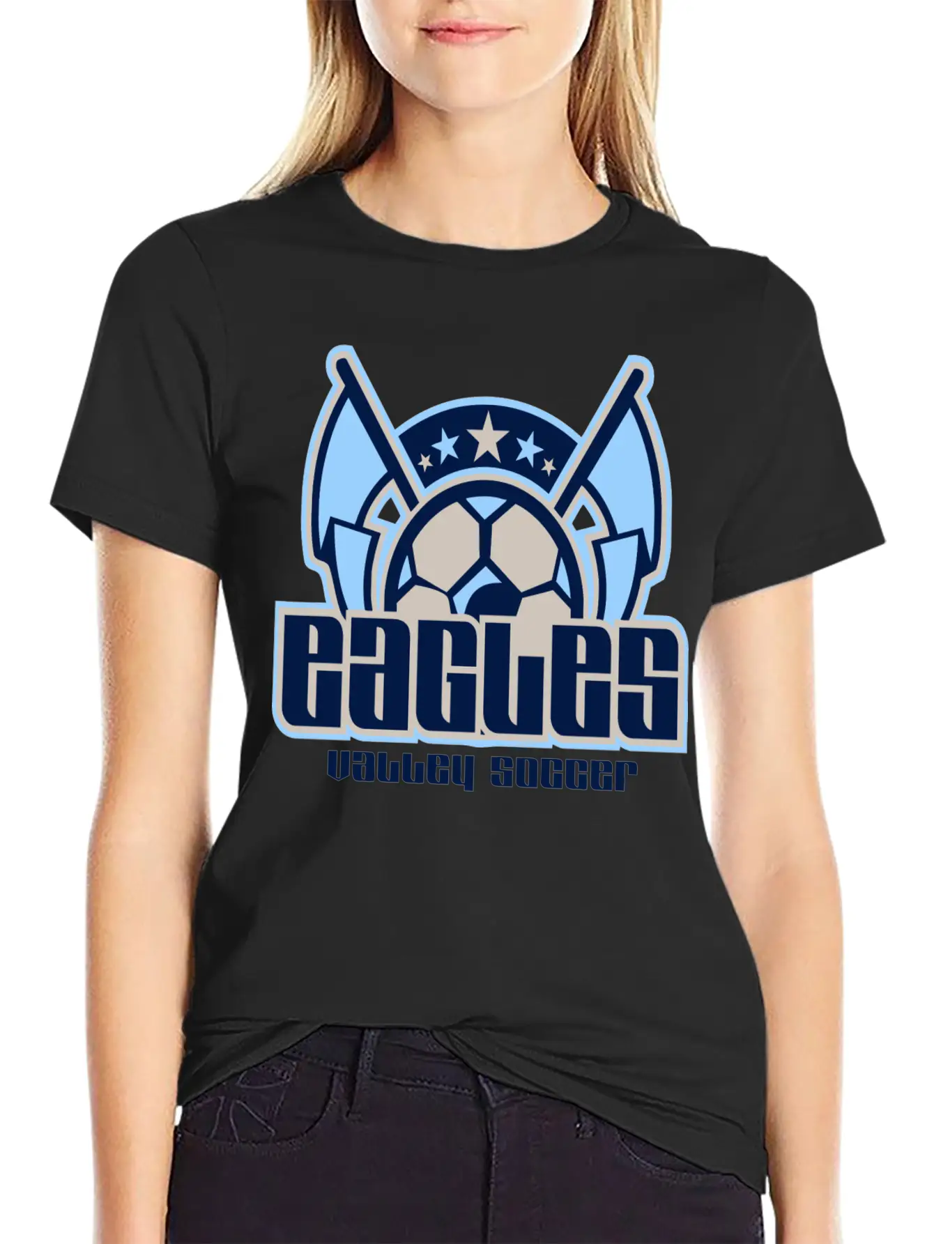 Eagles Valley Soccer Essential Cotton Tee For Daily Outfits – Unisex Style