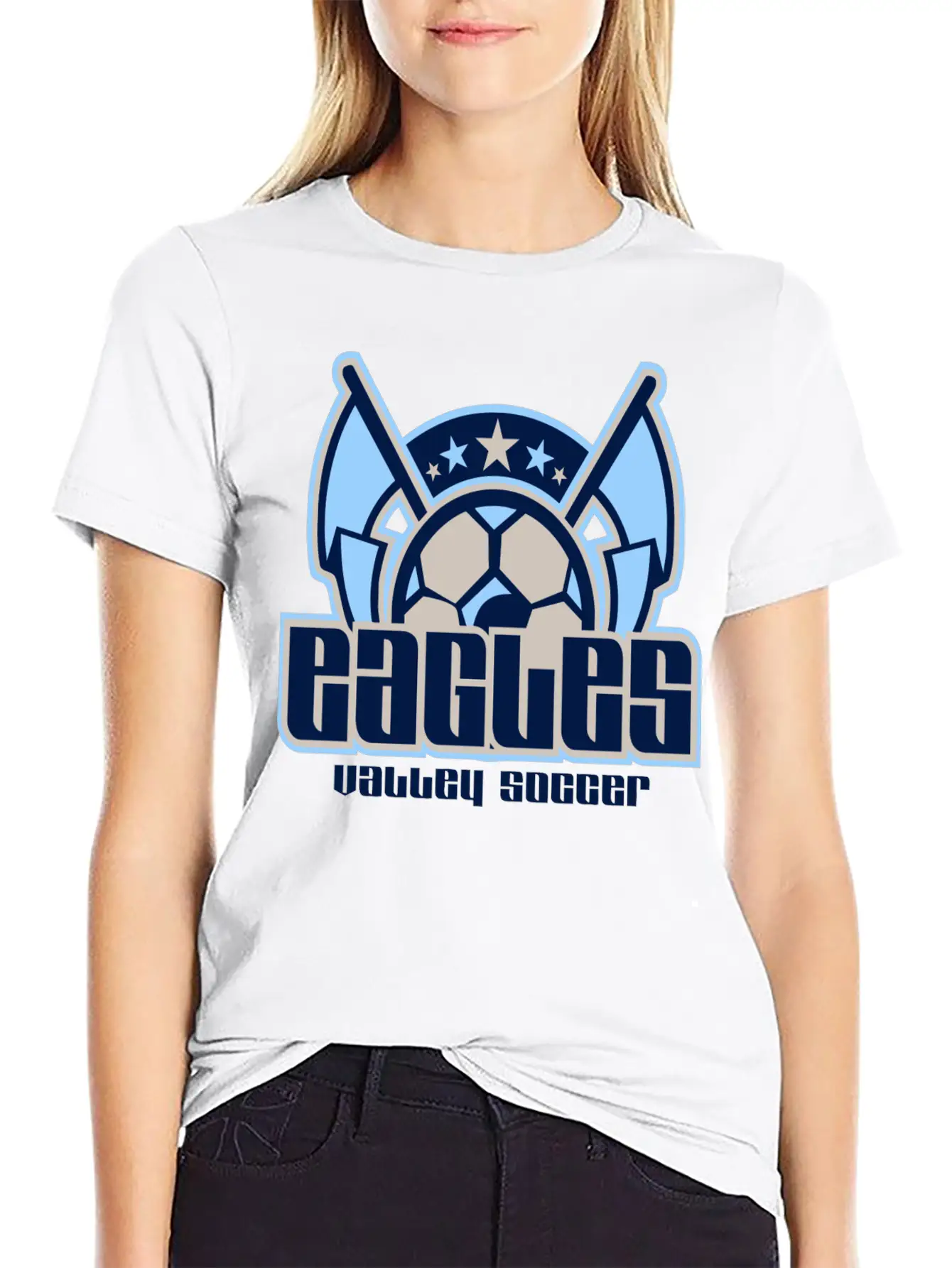 Eagles Valley Soccer Essential Cotton Tee For Daily Outfits – Unisex Style