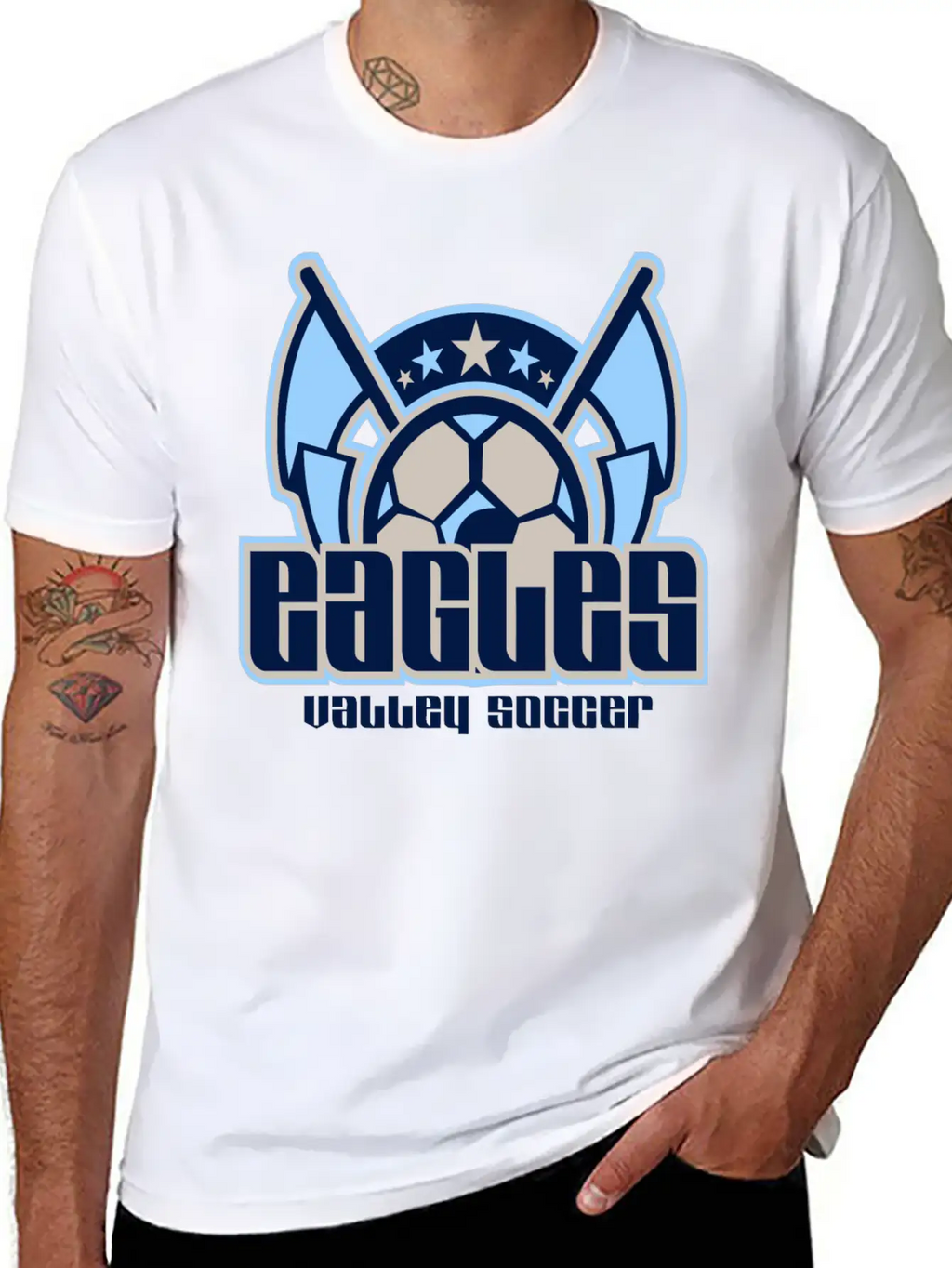 Eagles Valley Soccer Essential Cotton Tee For Daily Outfits – Unisex Style