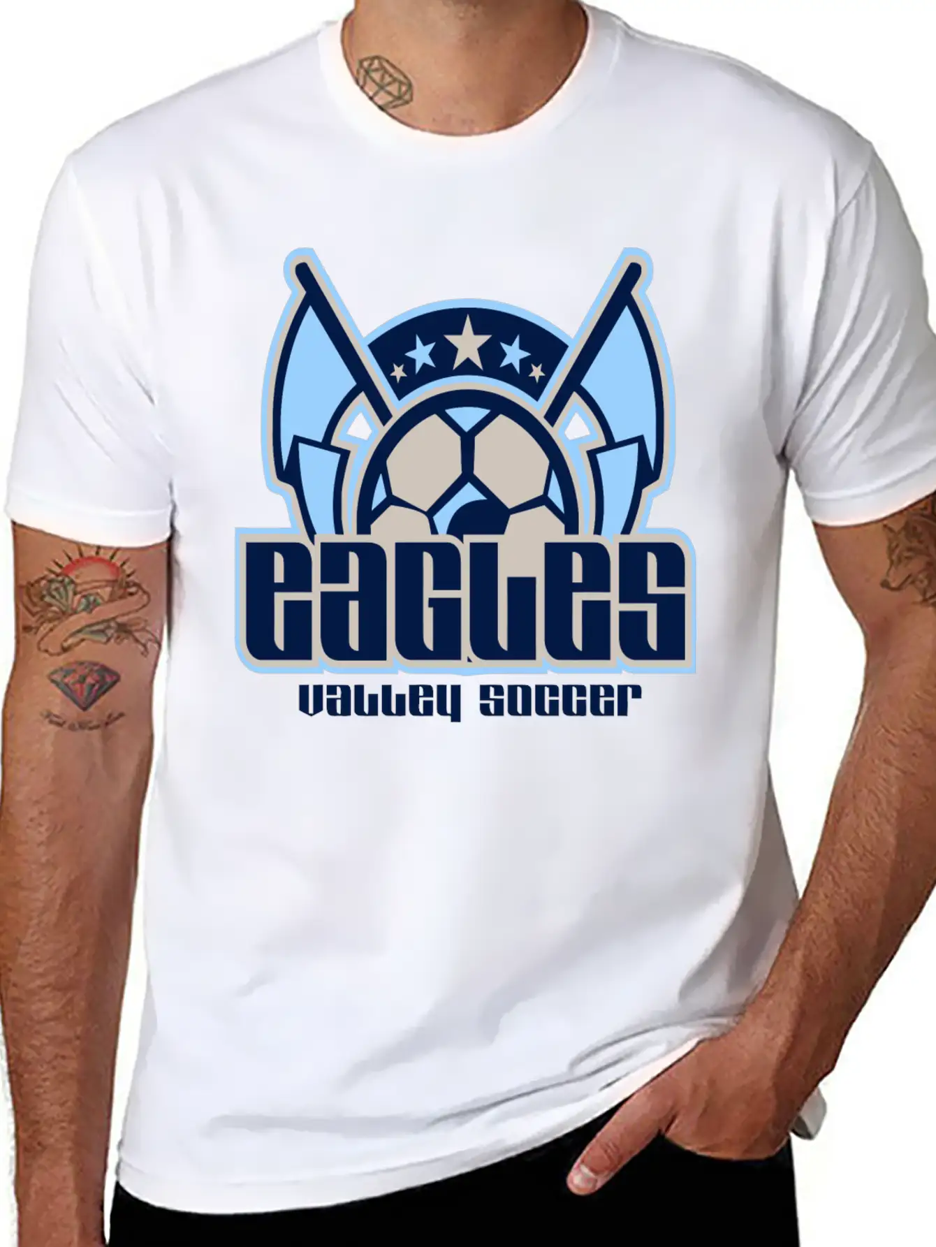 Eagles Valley Soccer Essential Cotton Tee For Daily Outfits – Unisex Style