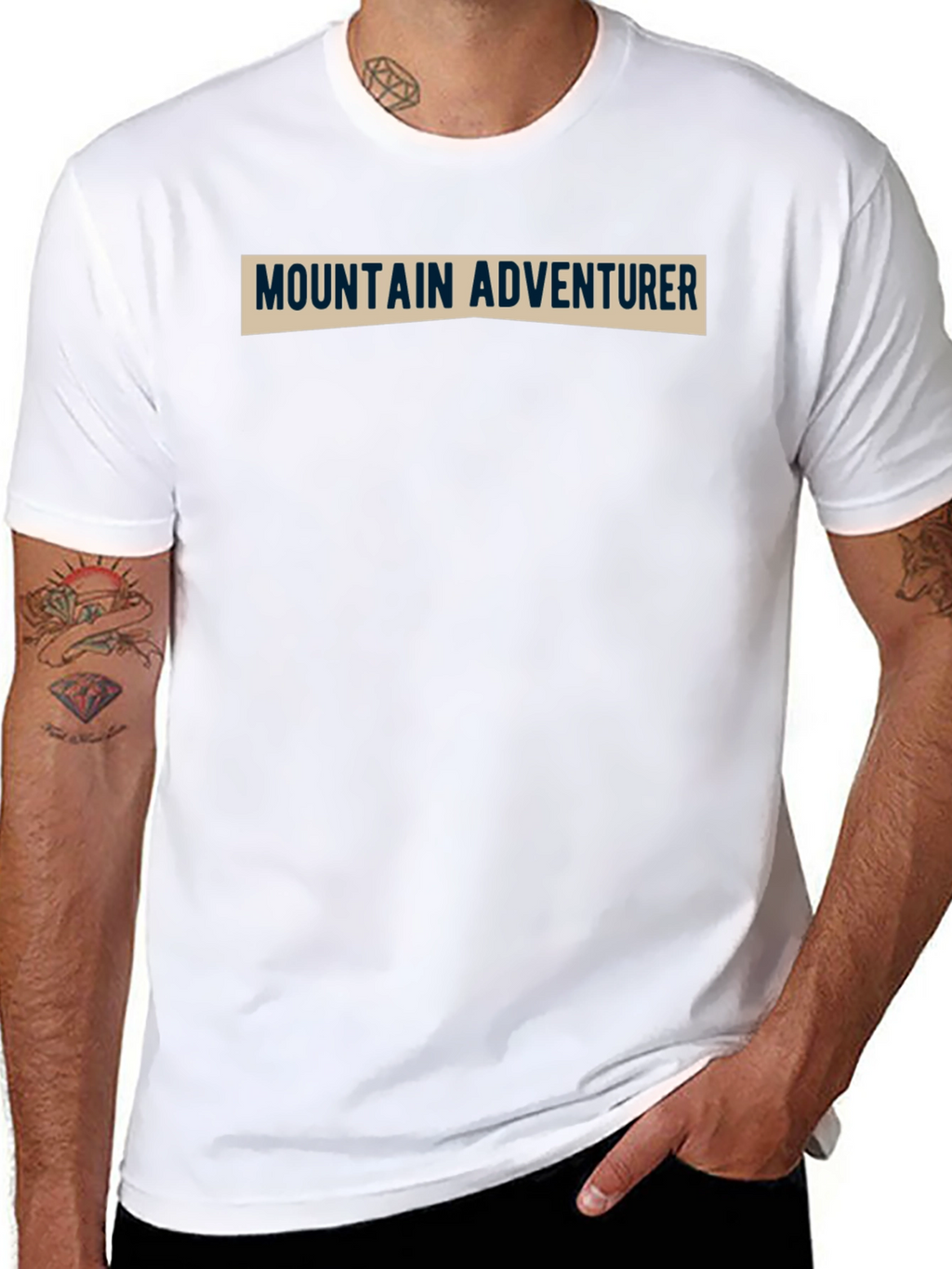 Mountain Adventurer Tee - Black Cotton Blend Shirt