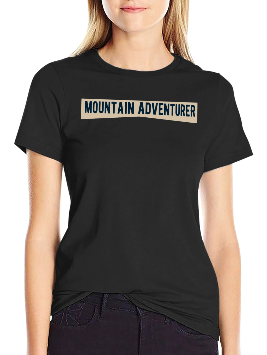 Mountain Adventurer Tee - Black Cotton Blend Shirt