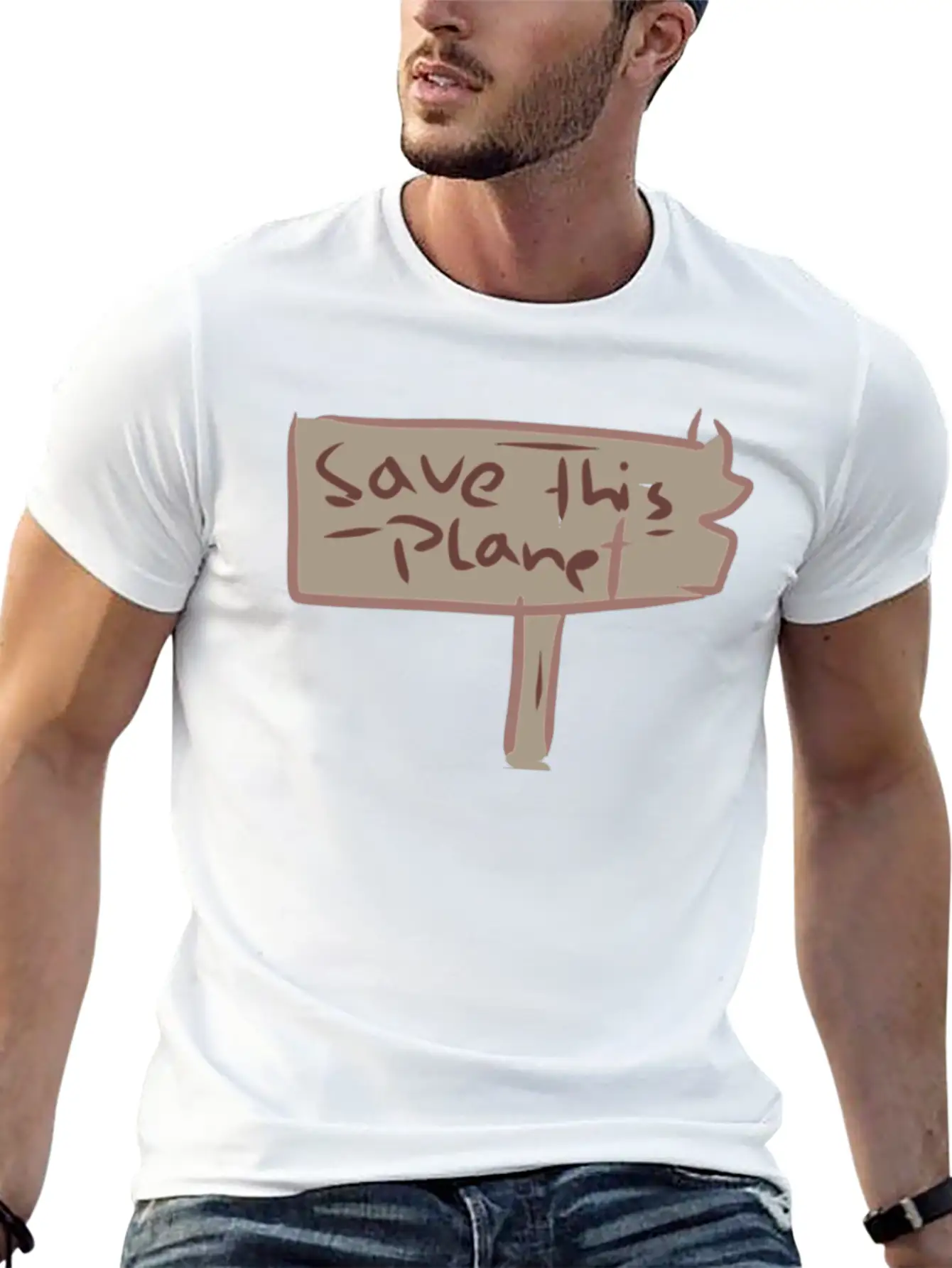 Earth Climate Protection Climate Change Relaxed Everyday Tee – Lightweight And Durable Cotton