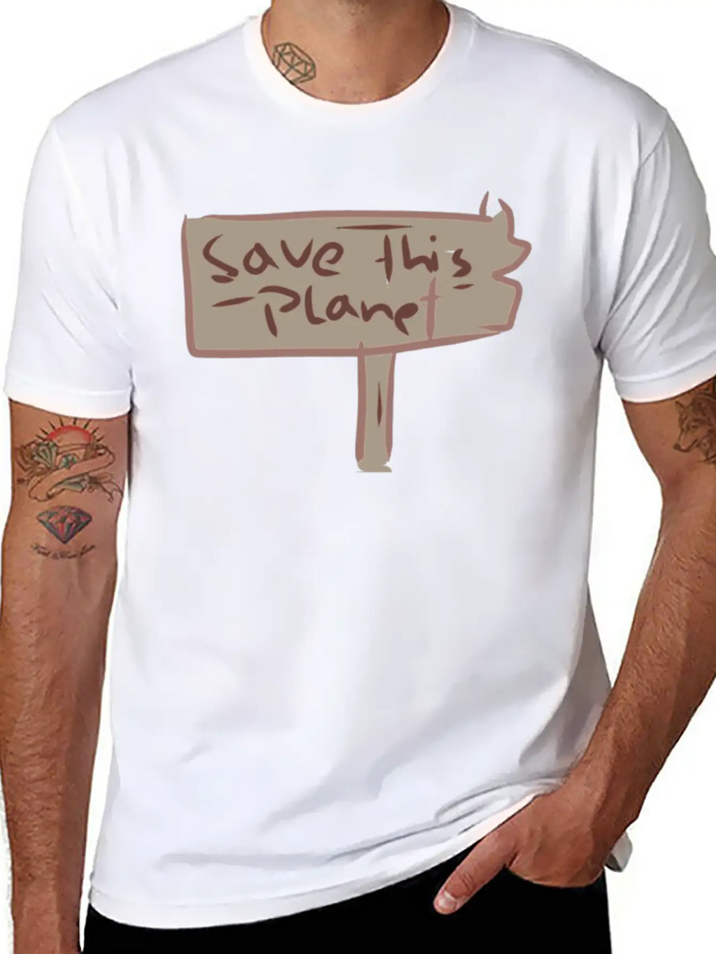 Earth Climate Protection Climate Change Relaxed Everyday Tee – Lightweight And Durable Cotton