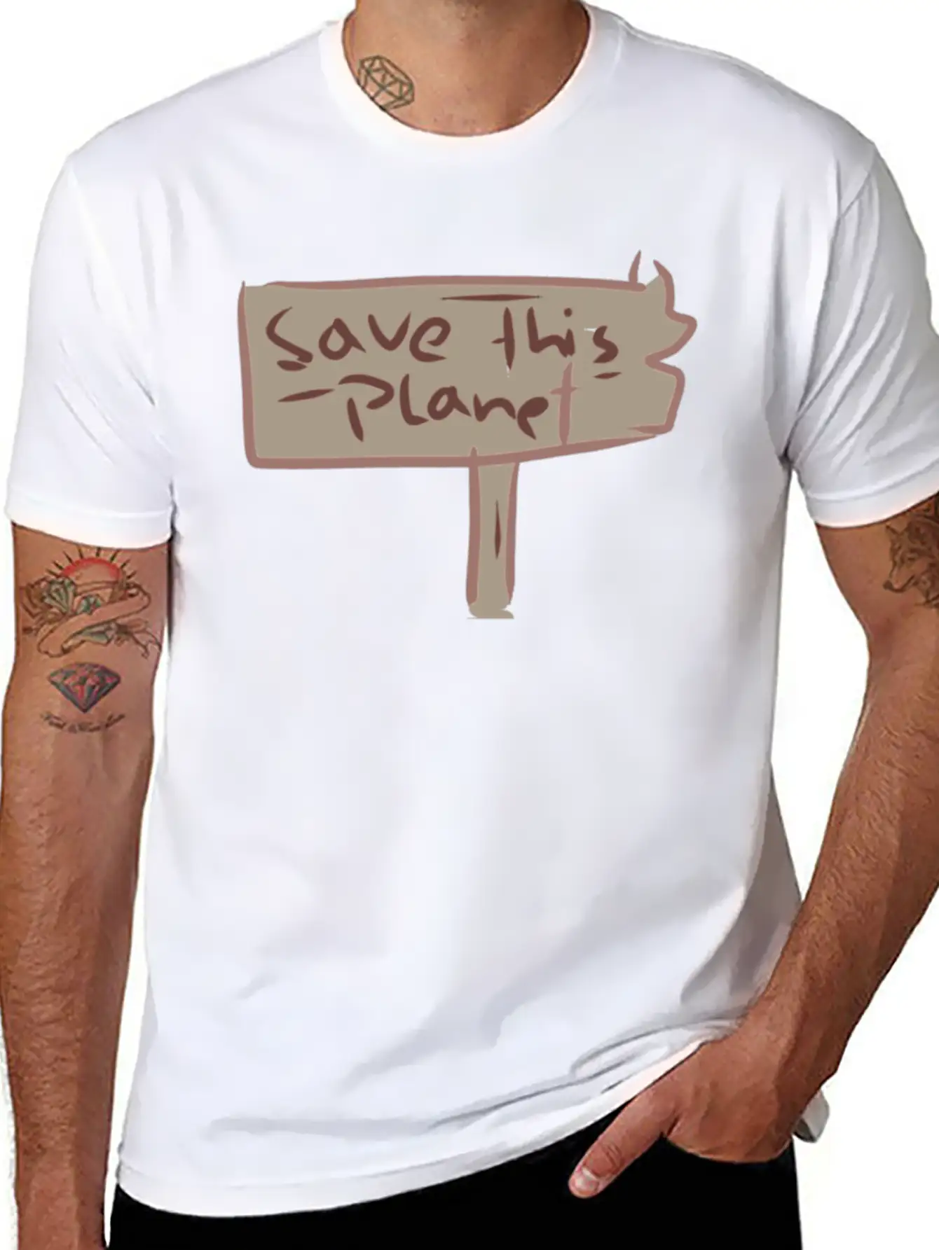 Earth Climate Protection Climate Change Relaxed Everyday Tee – Lightweight And Durable Cotton