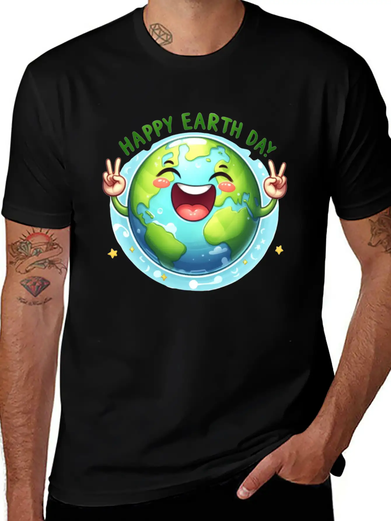 Earth Day Happy Earth Day Breathable Graphic T-Shirt – Perfect For Casual Days