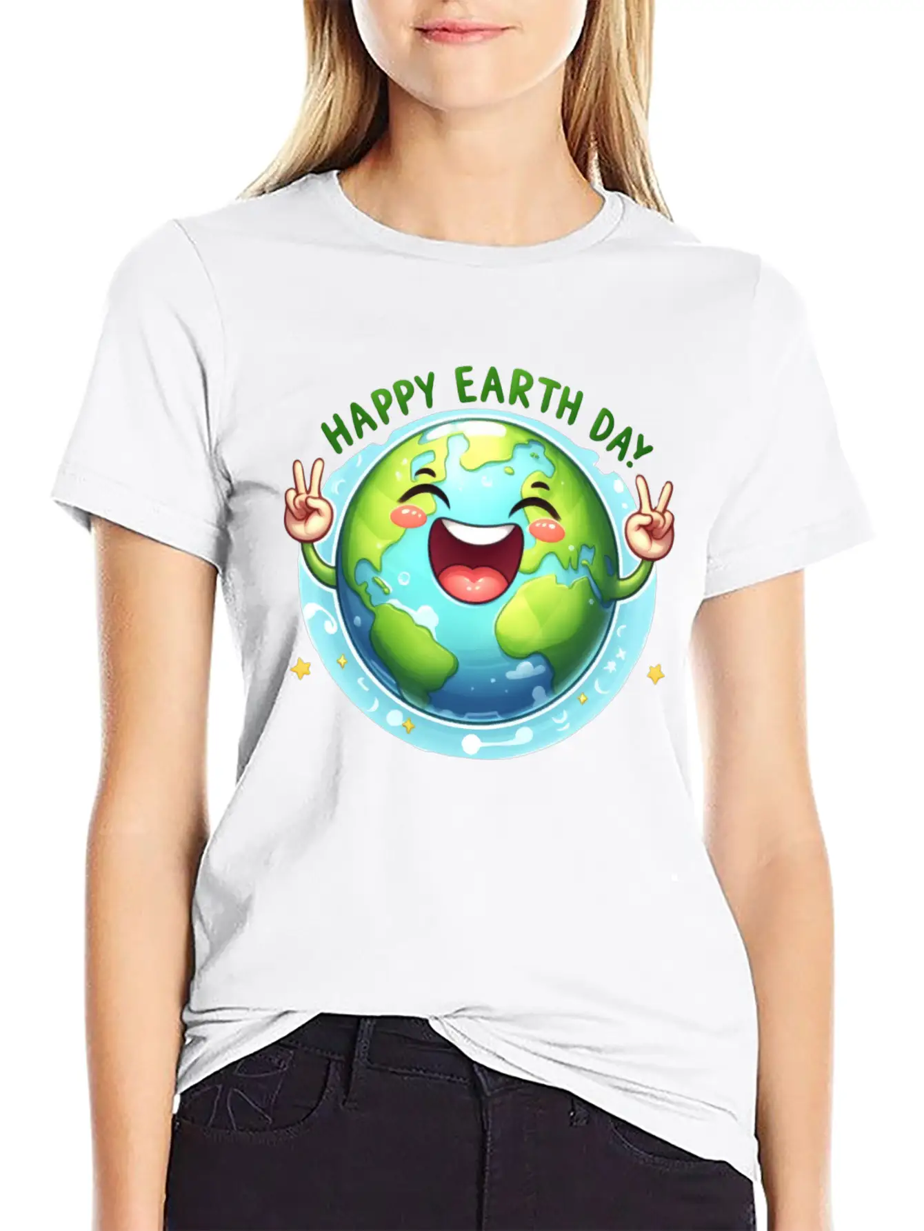 Earth Day Happy Earth Day Breathable Graphic T-Shirt – Perfect For Casual Days