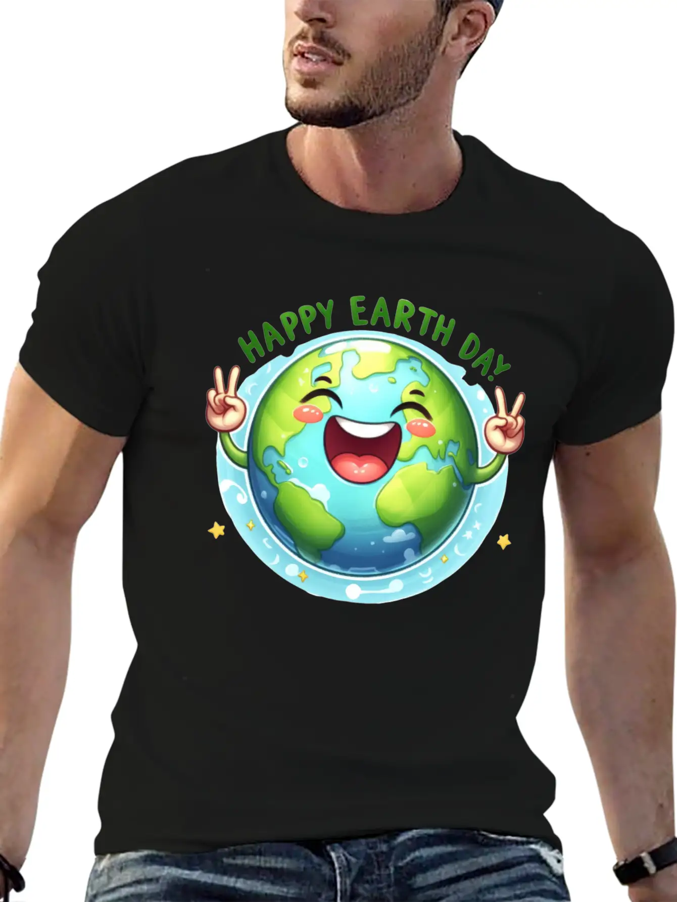Earth Day Happy Earth Day Breathable Graphic T-Shirt – Perfect For Casual Days