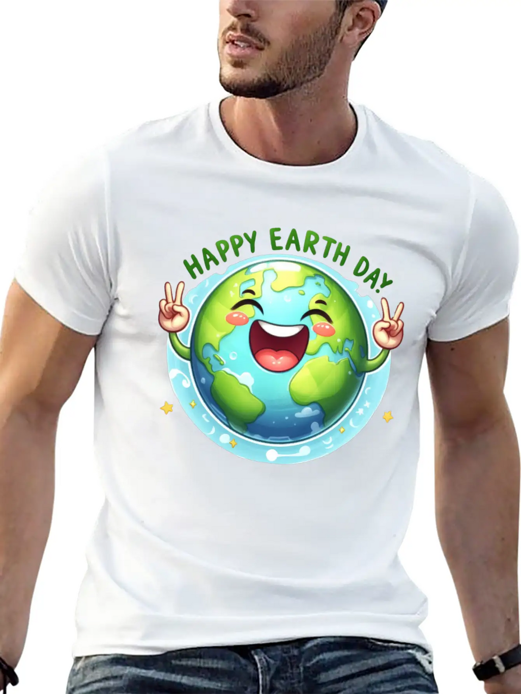 Earth Day Happy Earth Day Breathable Graphic T-Shirt – Perfect For Casual Days