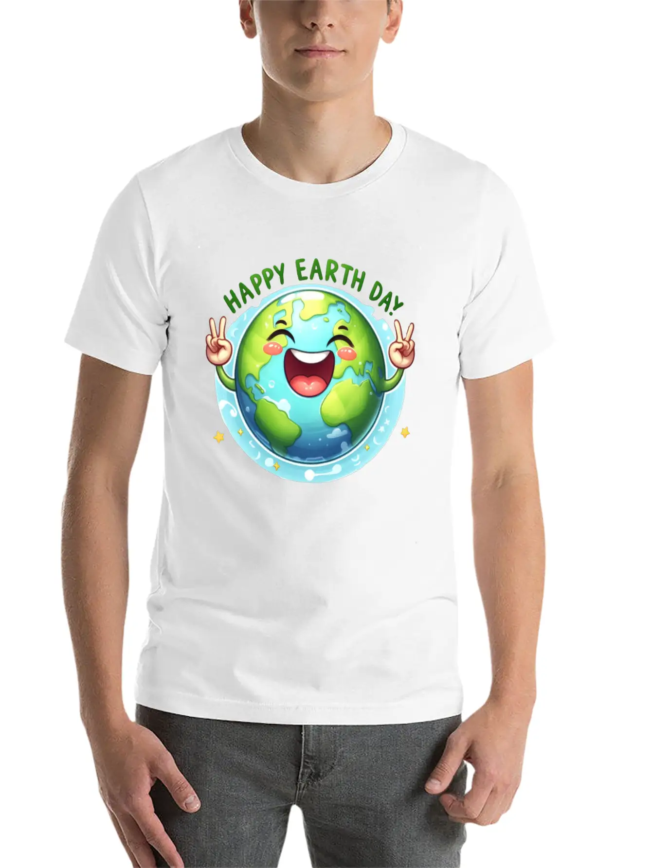 Earth Day Happy Earth Day Breathable Graphic T-Shirt – Perfect For Casual Days