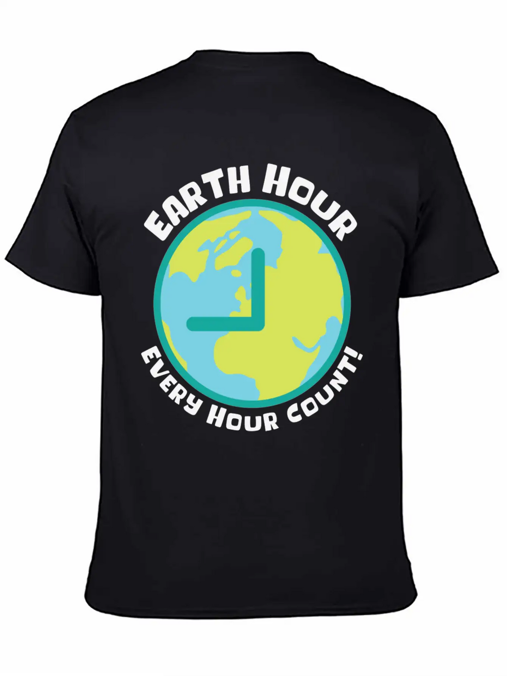 Earth Hour Every Hour Count Planet Climate Modern Fit Casual T-Shirt – Clean And Versatile Design