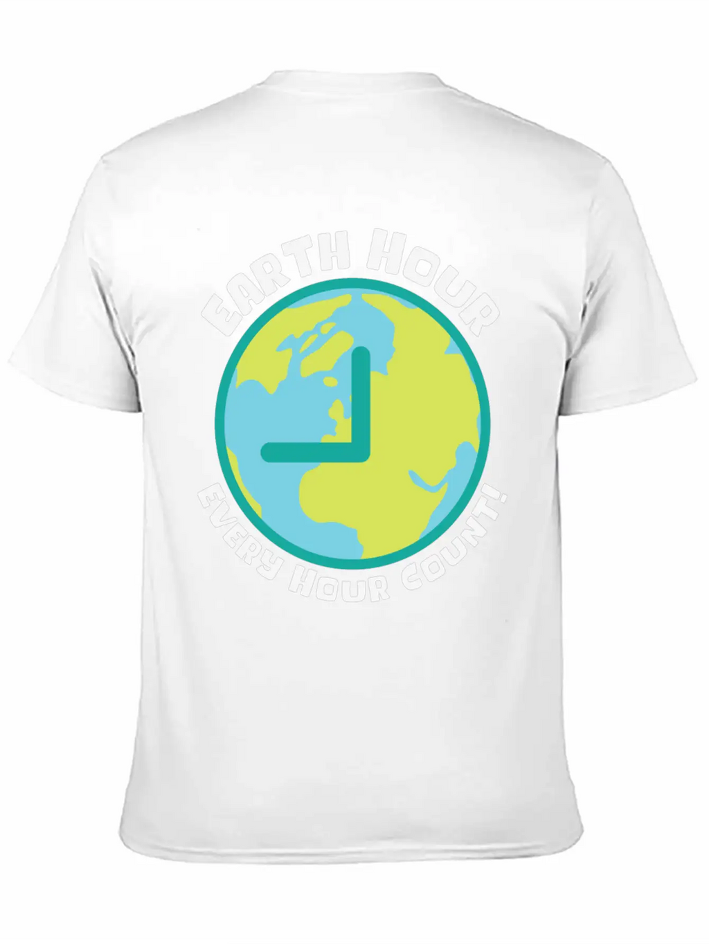 Earth Hour Every Hour Count Planet Climate Modern Fit Casual T-Shirt – Clean And Versatile Design