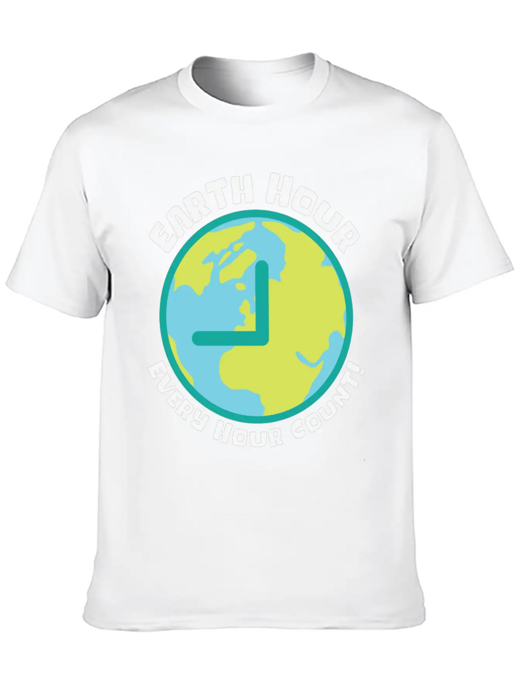 Earth Hour Every Hour Count Planet Climate Modern Fit Casual T-Shirt – Clean And Versatile Design