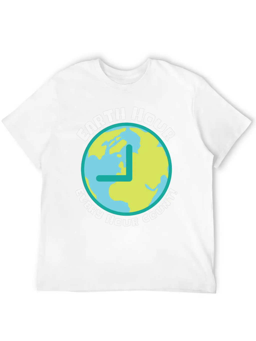 Earth Hour Every Hour Count Planet Climate Modern Fit Casual T-Shirt – Clean And Versatile Design