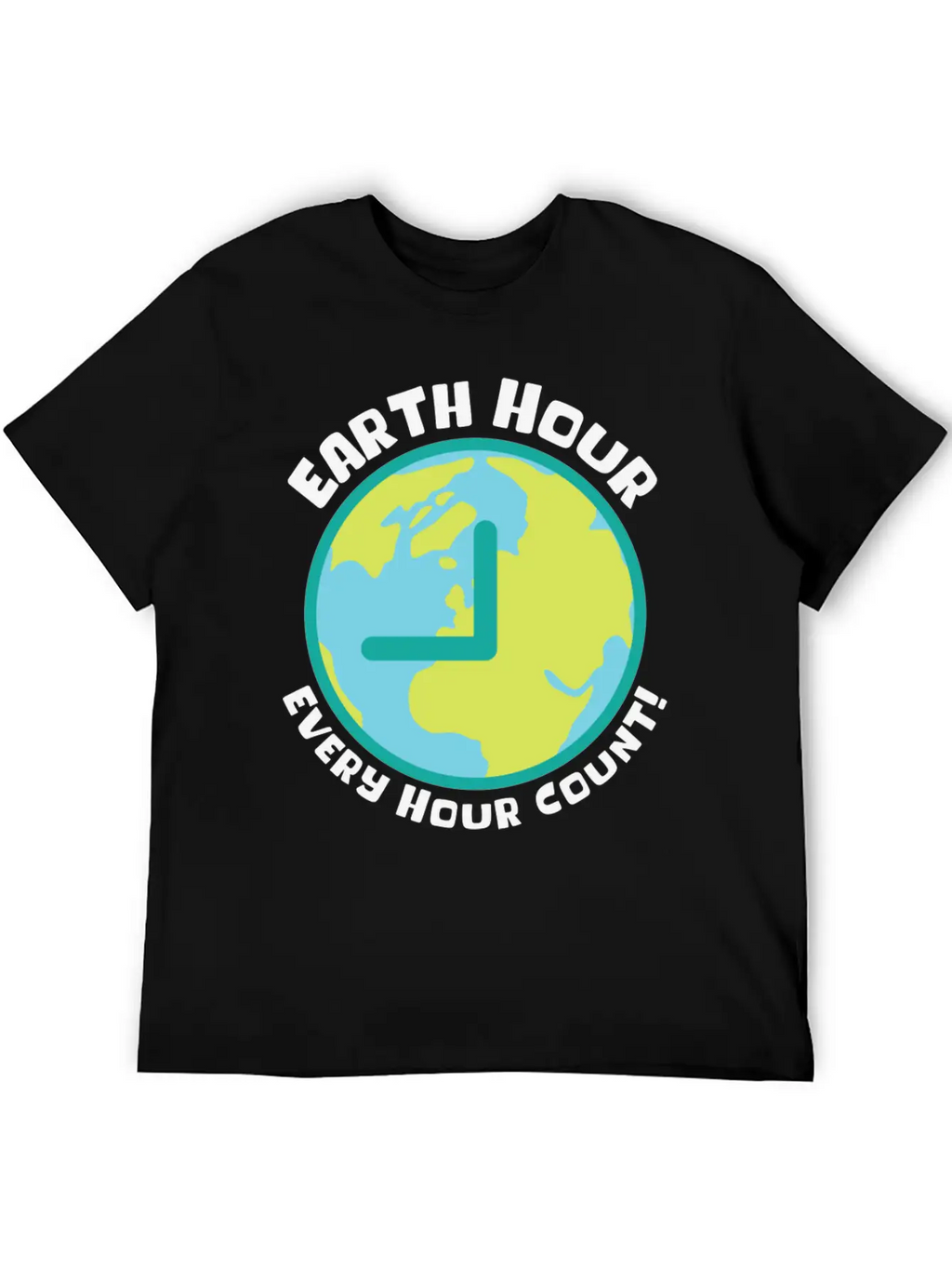Earth Hour Every Hour Count Planet Climate Modern Fit Casual T-Shirt – Clean And Versatile Design