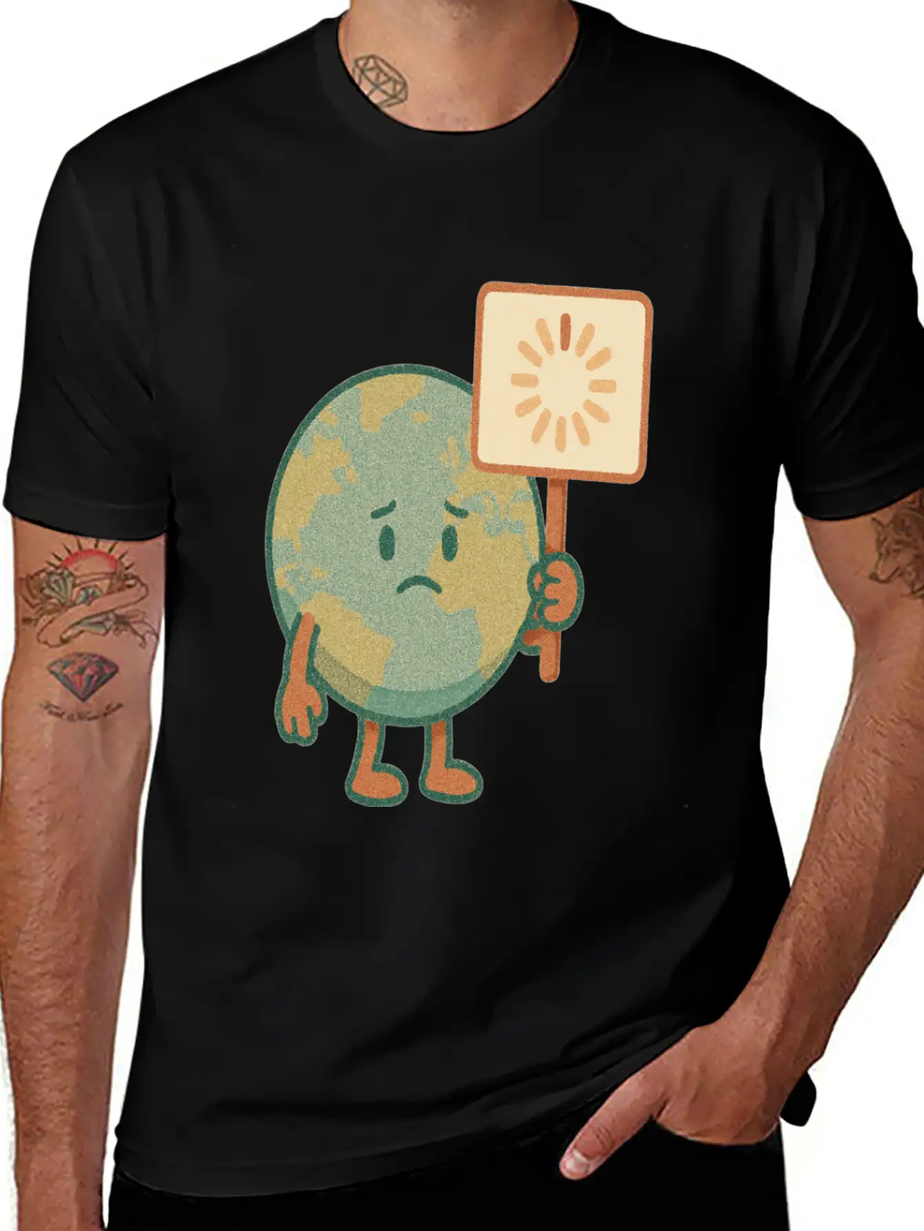 Earth Is Loading... Please Wait Classic Cotton Tee – Unisex Comfort For Any Season