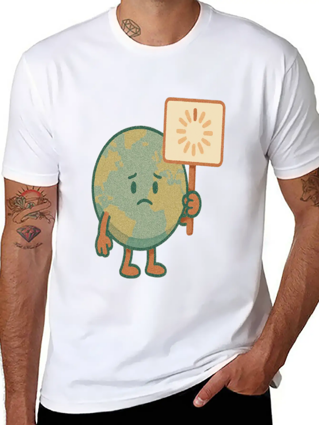 Earth Is Loading... Please Wait Classic Cotton Tee – Unisex Comfort For Any Season