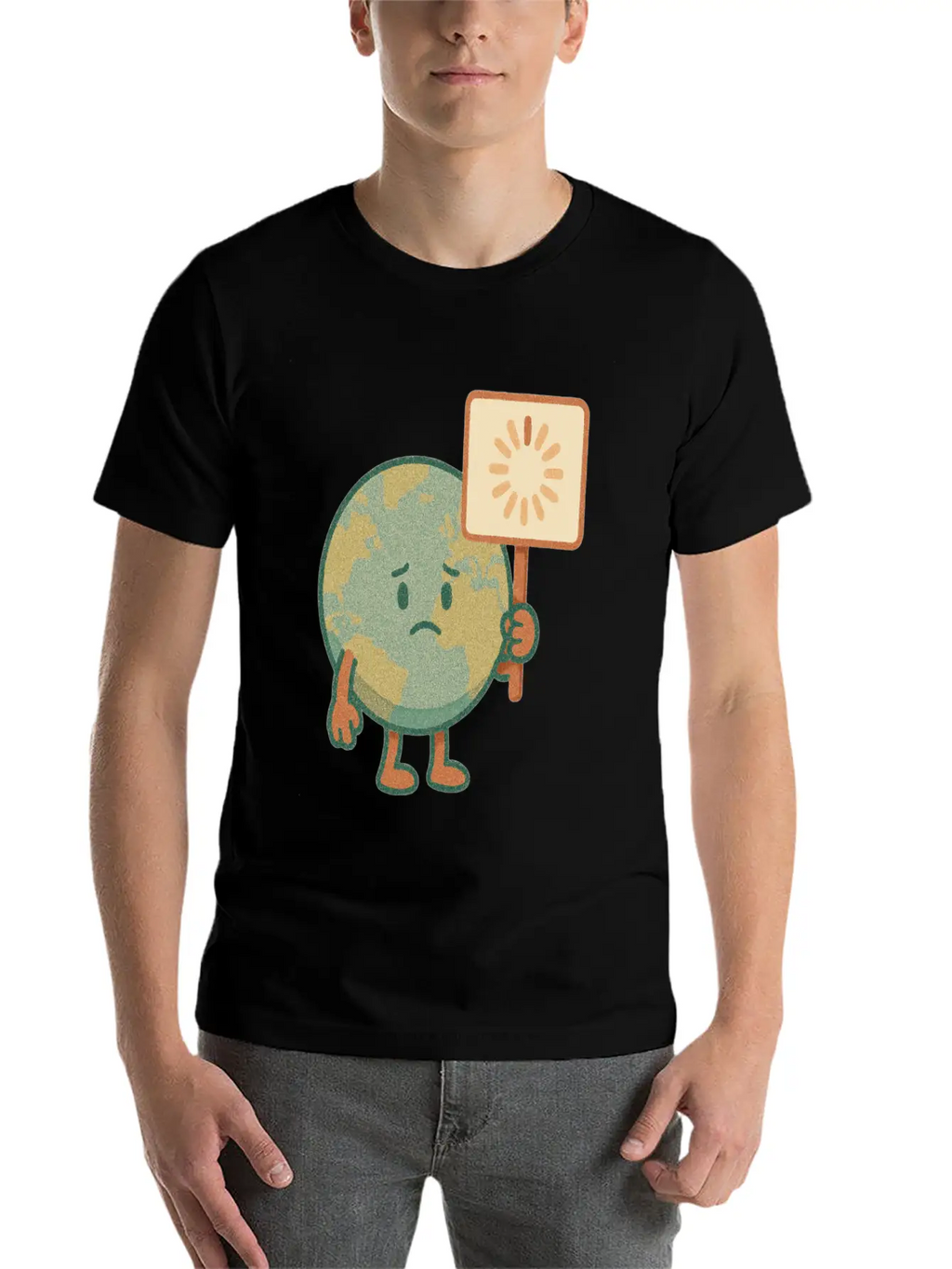 Earth Is Loading... Please Wait Classic Cotton Tee – Unisex Comfort For Any Season