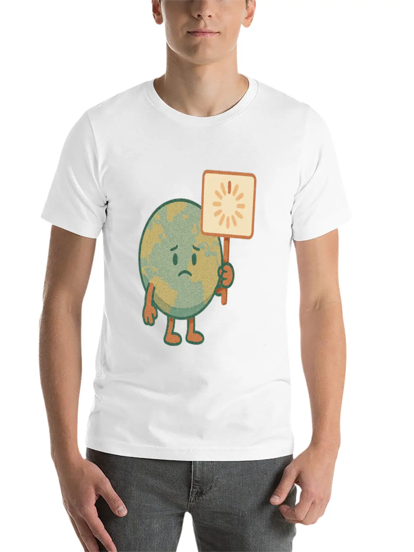 Earth Is Loading... Please Wait Classic Cotton Tee – Unisex Comfort For Any Season