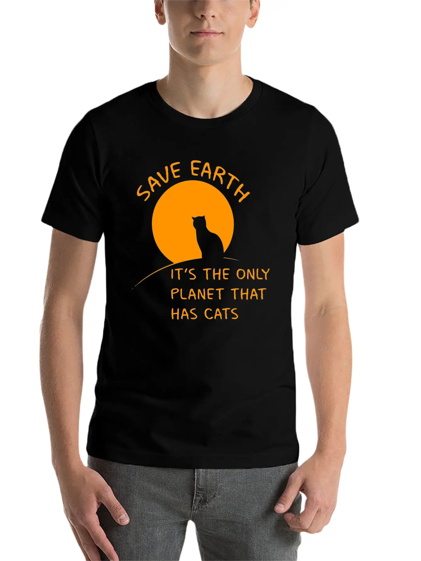 Earth Planet Cats Gift Ecology Climate Change Classic Cotton Tee – Unisex Comfort For Any Season